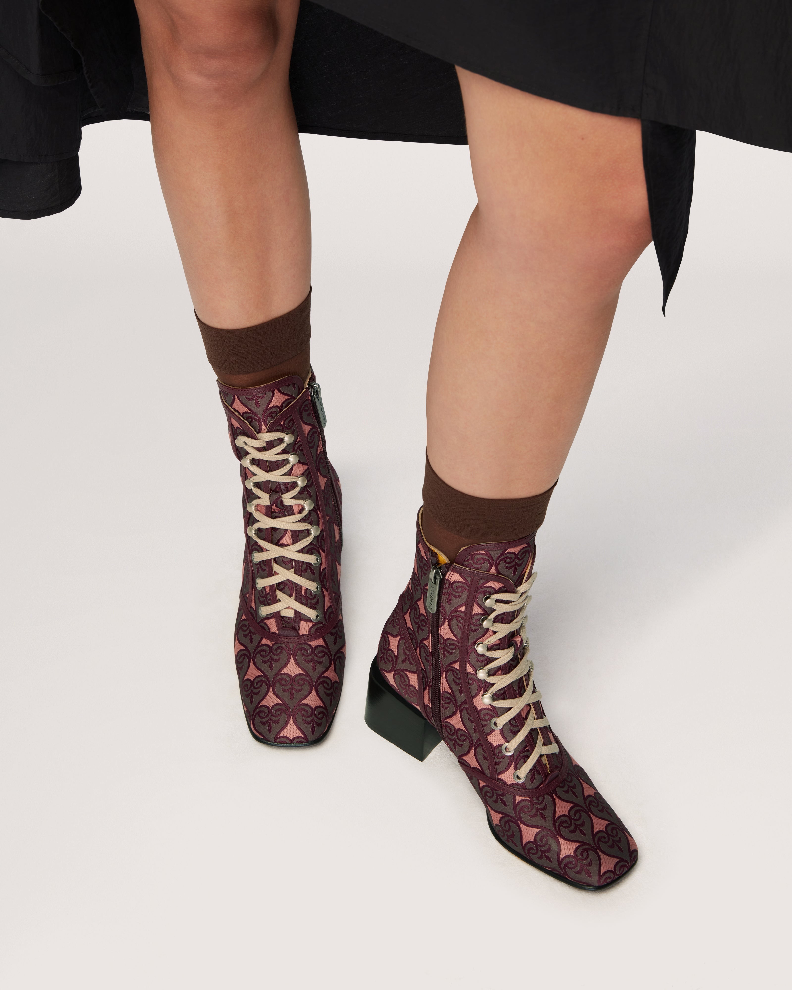 Violet Victorian Lace Boot
