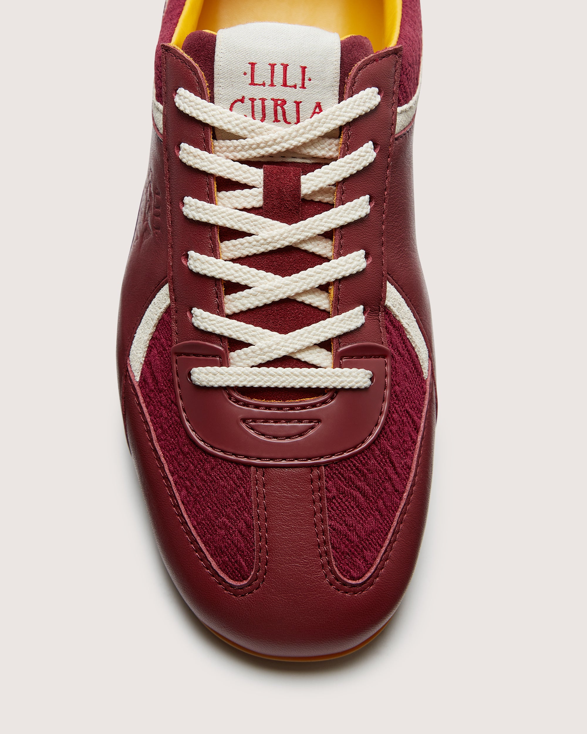 Women's Red Leather Sneakers​ - Lili Curia